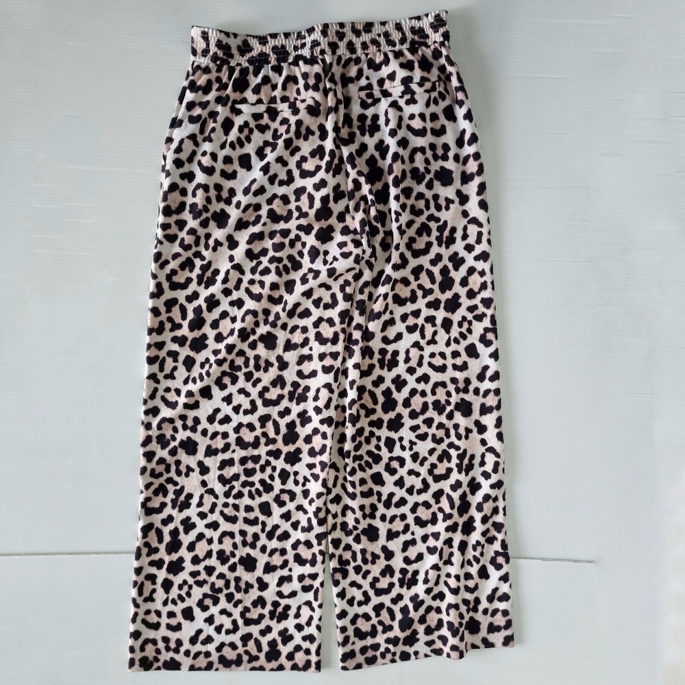 Decjuba Multicolour Leopard Print Wide Leg Pants Size M - Picture 3 of 7